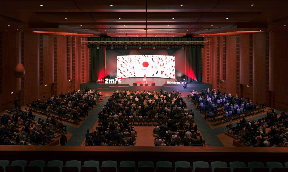 Konferenz im Stravinski Auditorium des 2M2C