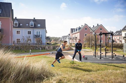 Outdoor-Fitness-Bereich am Resort